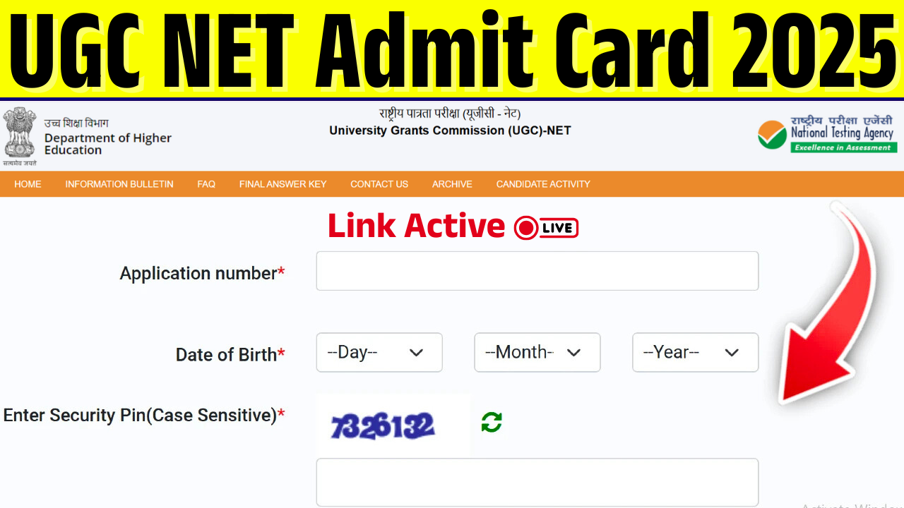 UGC NET Admit Card 2025