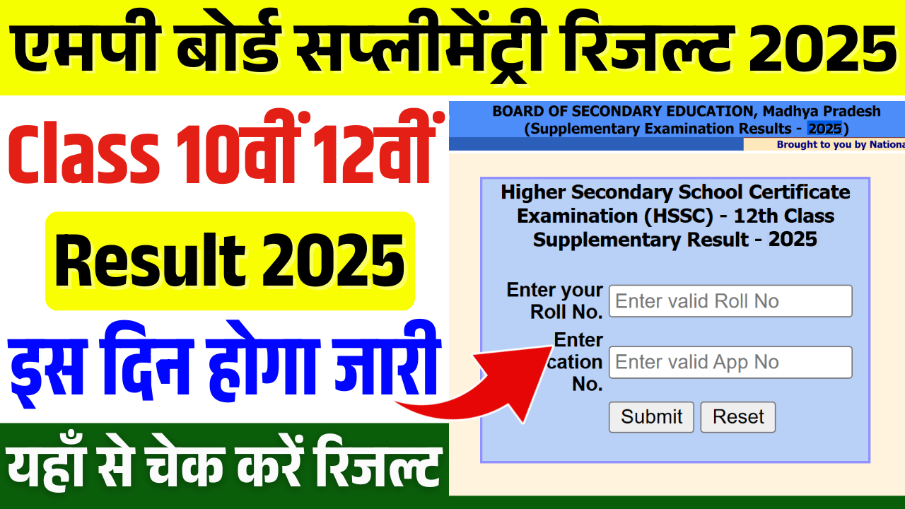 MP Board Supplementary Result 2025